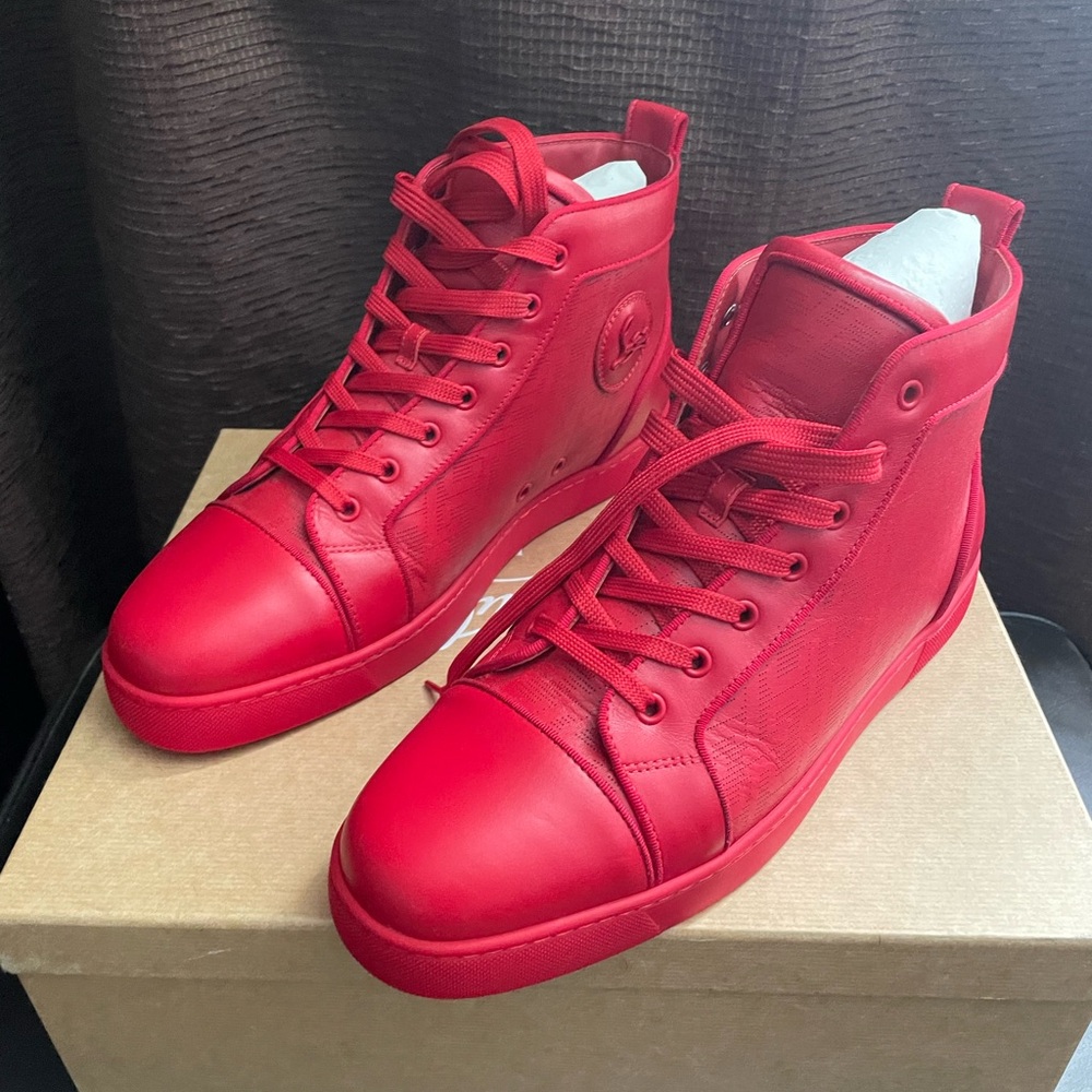 ** SOLD **CHRISTIAN LOUBOUTIN Louis Orlato Logo Red Sneaker EU 45/12 MENS